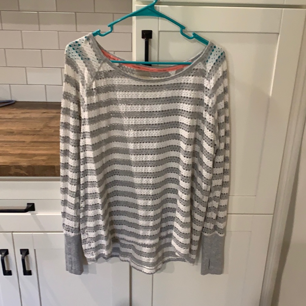 Calvin Klein Gray and white light weight sweatshirt